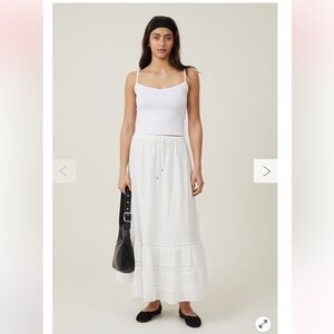 Cotton On White Riley Lace Maxi Skirt